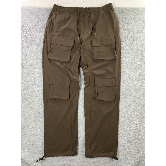 ALO Cargo Venture Pant Mens 2XL Brown Stretch‎ Performance Activewear M5120R - Picture 1 of 10